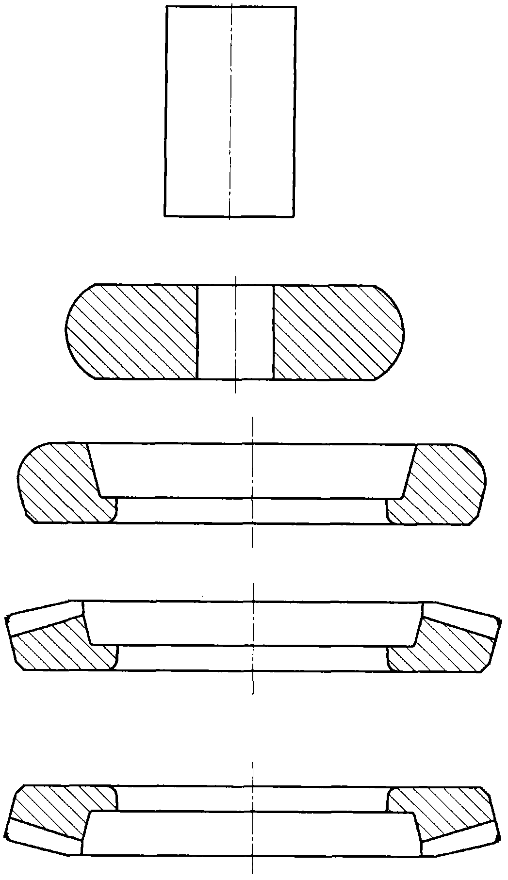Precise forging method for automobile driven spiral bevel gear