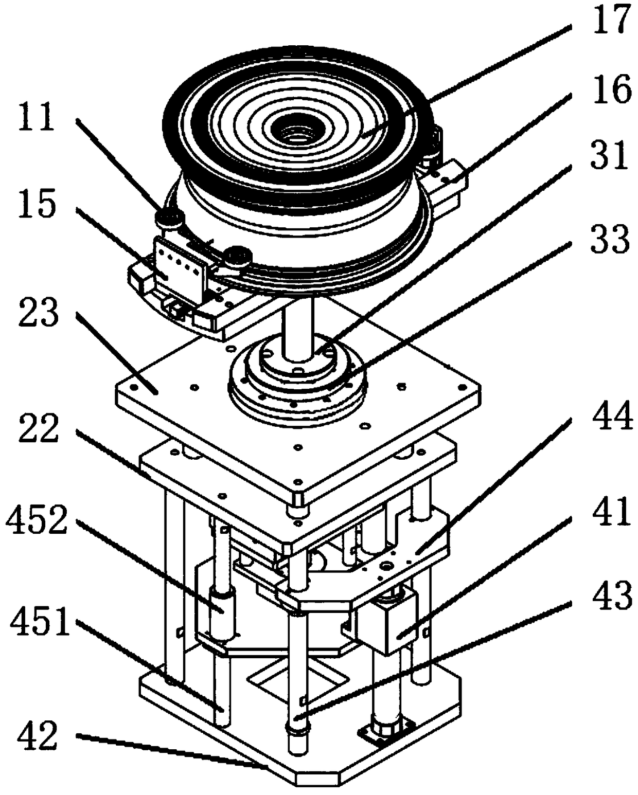 Detection auxiliary device for wheel hub