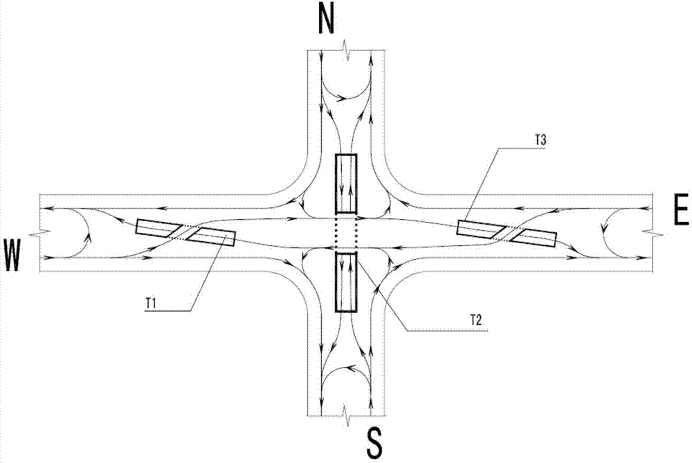 Small-space no-conflict point intersection structure