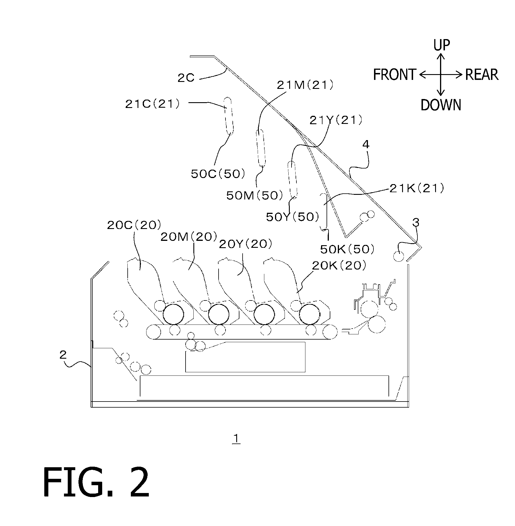 Image forming apparatus having LED head and rotatable cover