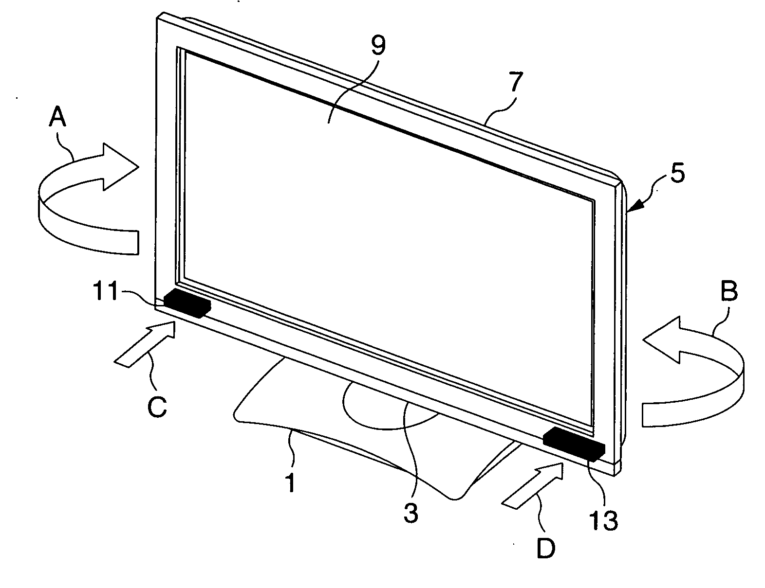 Display apparatus having turnable display