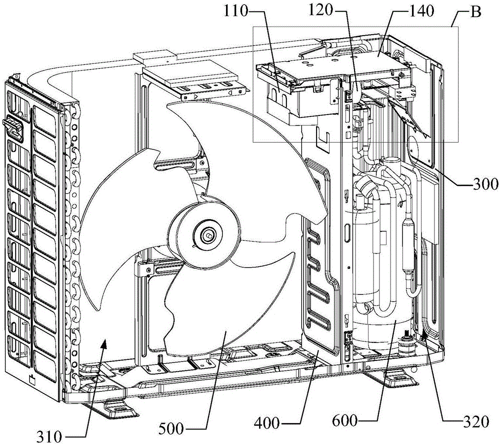 Electric controlled radiating structure and air conditioner