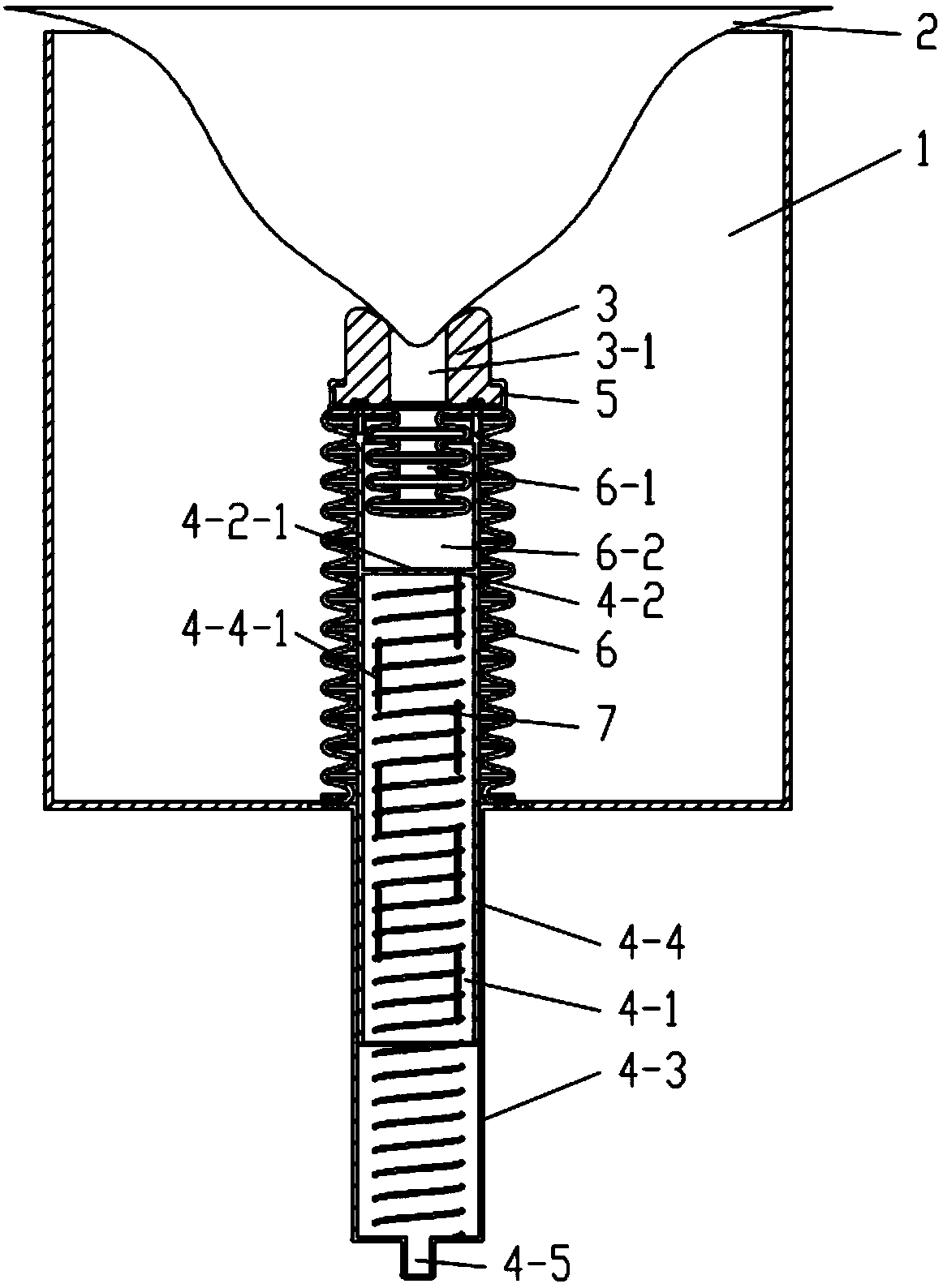 Pneumatic device and mammary gland tomography system provided with pneumatic device