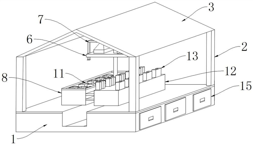 Rotary display device for wholesale of building materials and chemical products