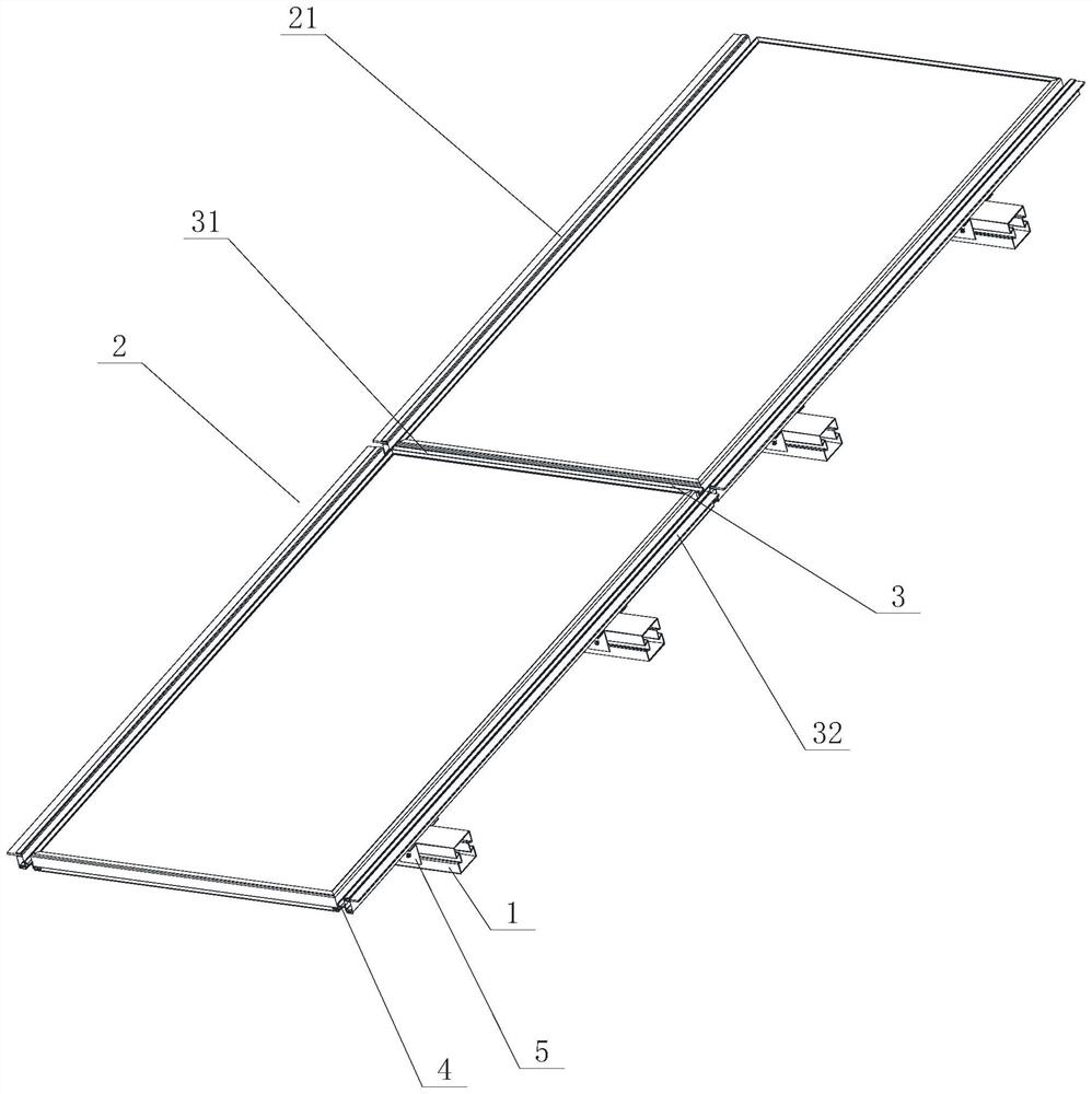 Photovoltaic panel supporting system with waterproof and drainage functions