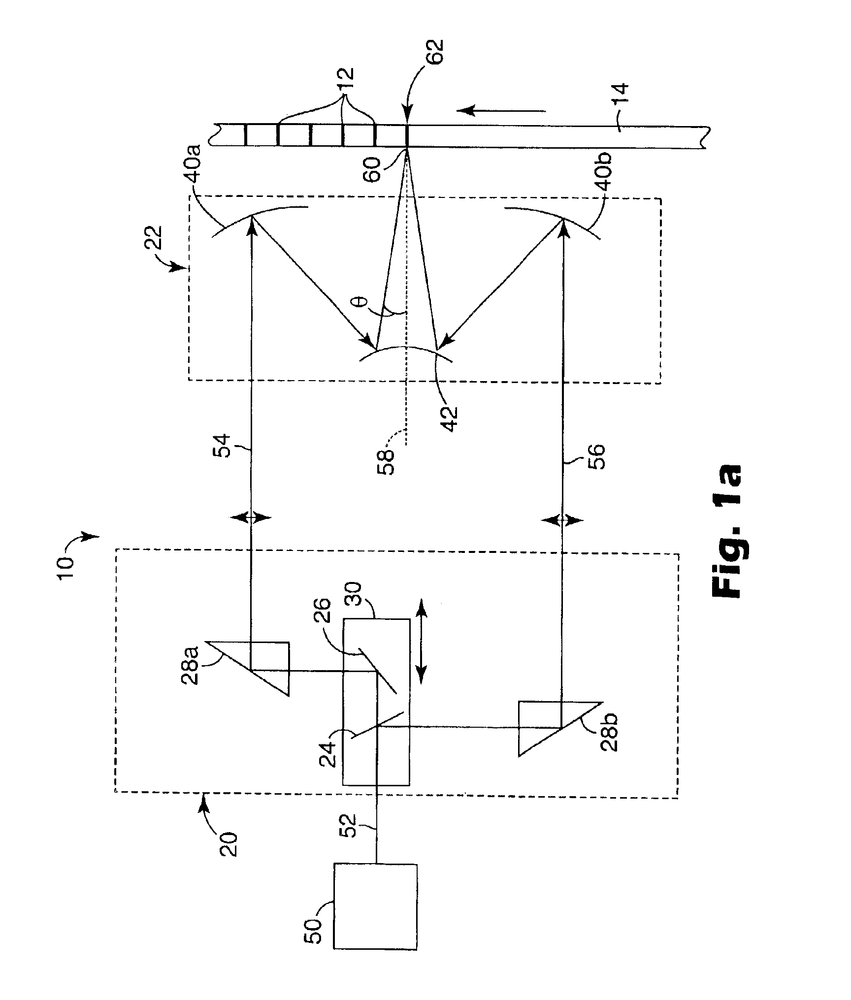 Fiber grating writing interferometer with continuous wavelength tuning and chirp capability
