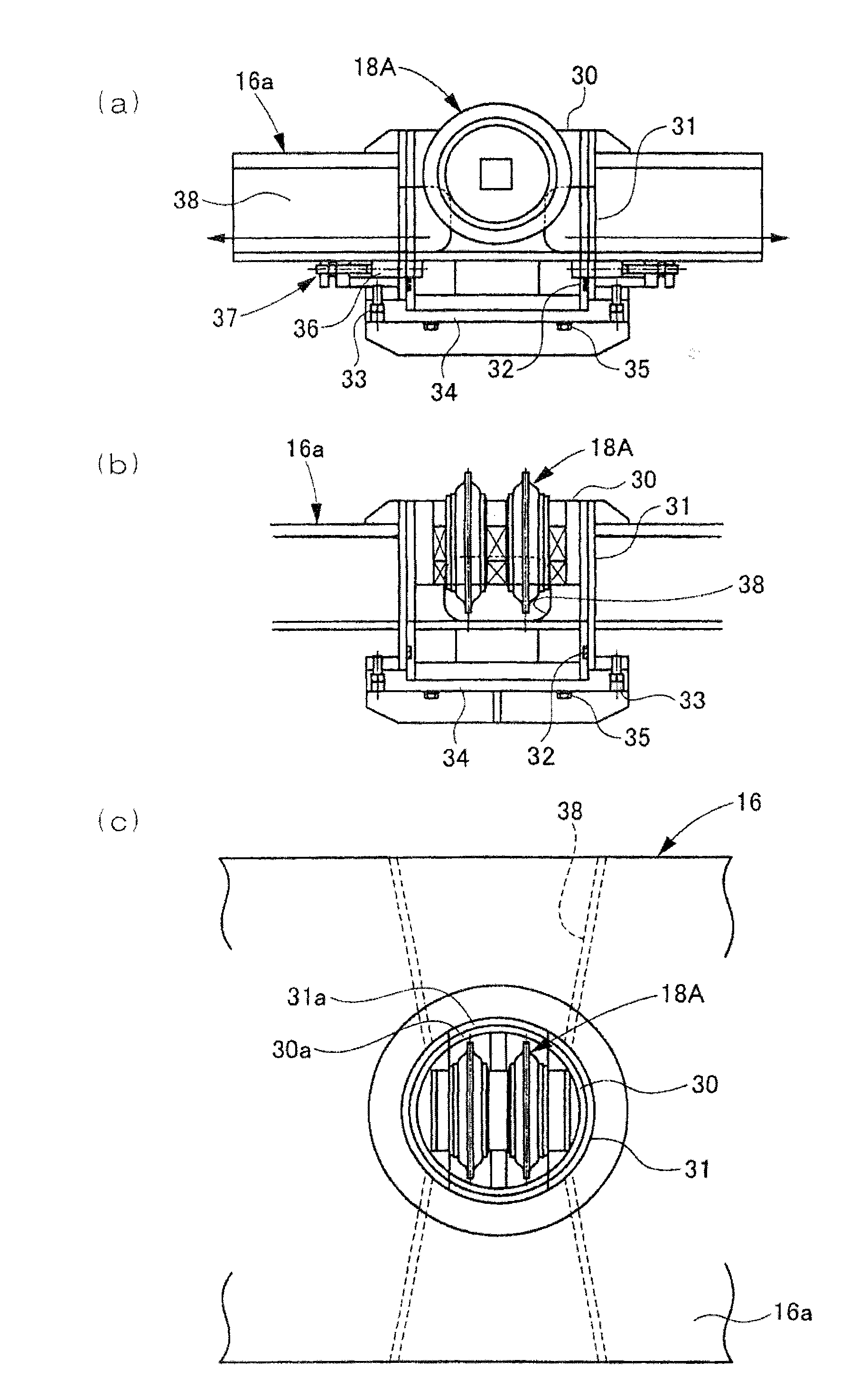 Replacing device and method for disc cutters of tool head