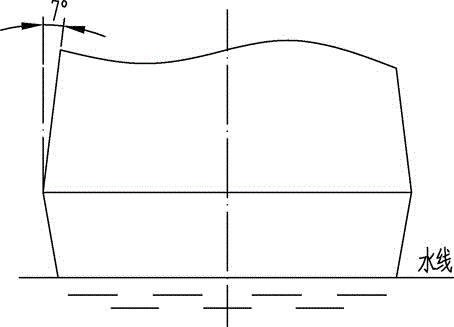 Ship wave absorbing structure