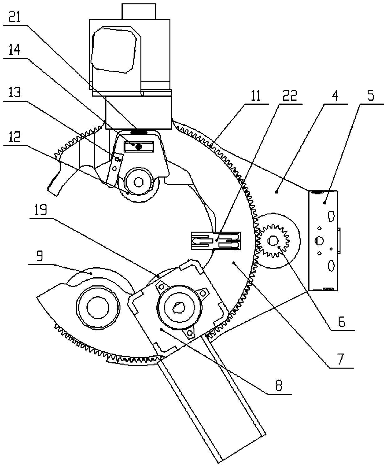 C-shaped pipeline cutting knife