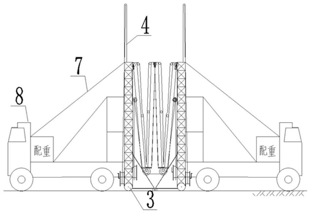 Movable folding hangar capable of being transversely unfolded or folded