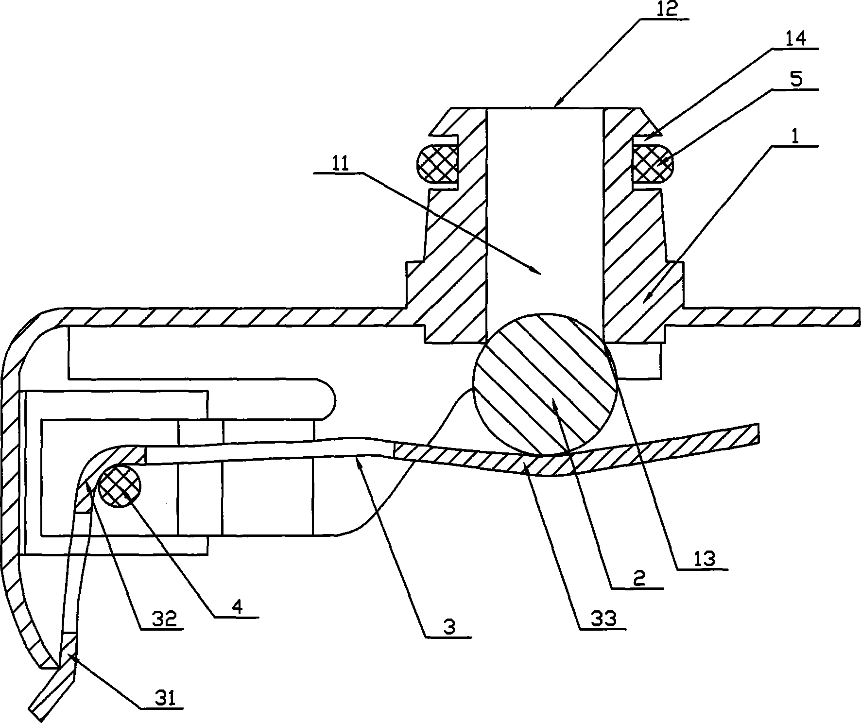 Leaf spring type constant pressure valve