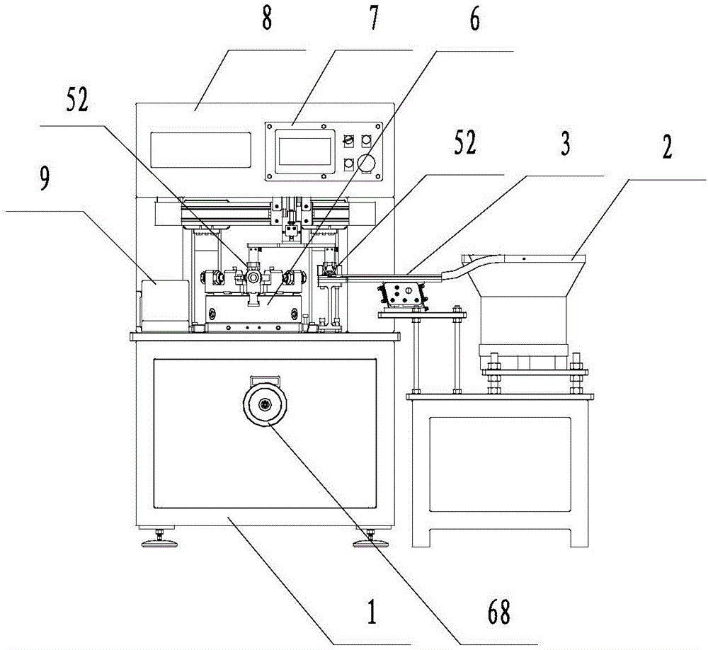 Full-automatic necking-in device for high lock nut