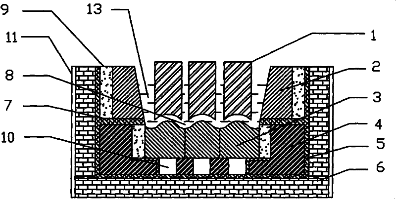 Bottom cathode diversion type rare earth electrolysis cell