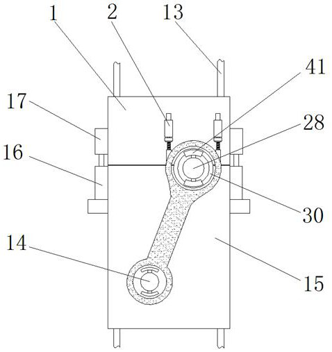 A connecting rod breaking device and process