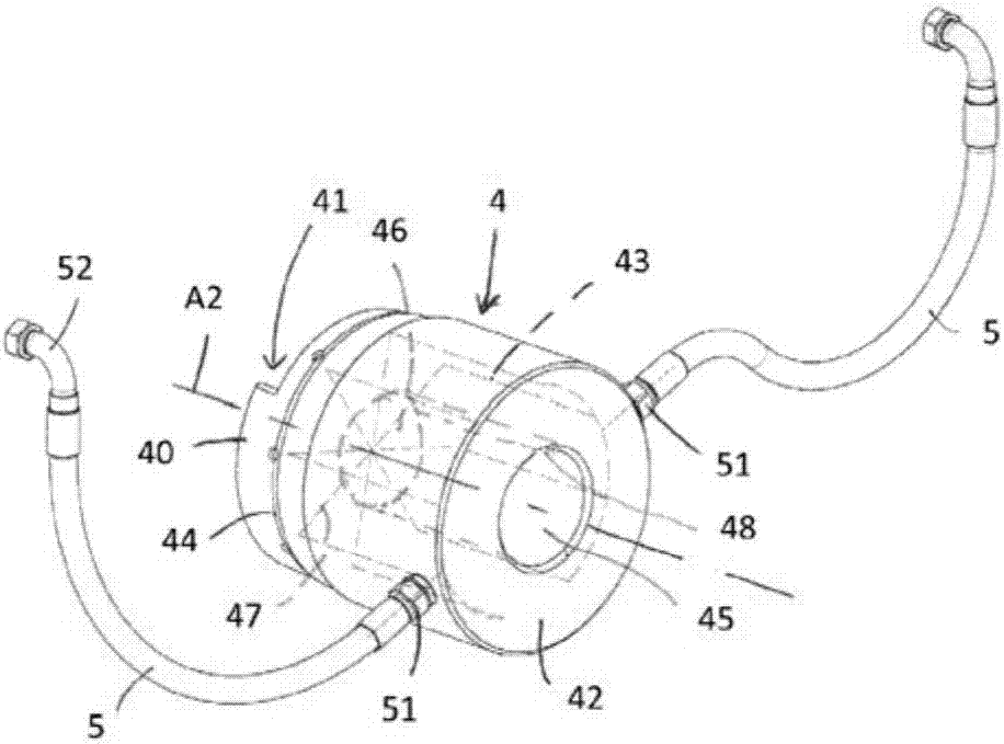 Device for cooling a shaft furnace distribution chute support journals