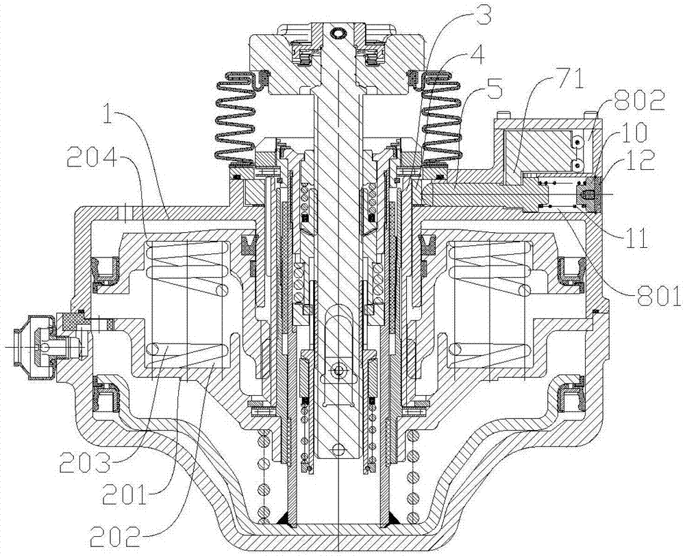 Manual relieving device of parking brake cylinder