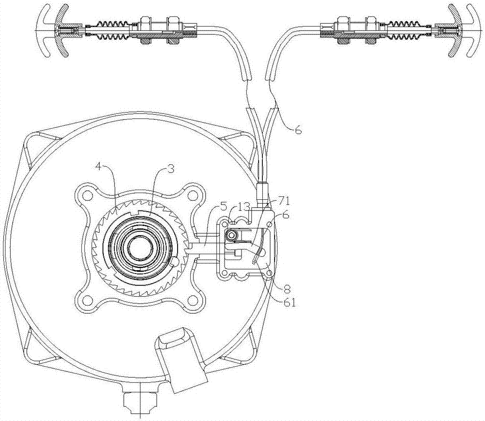 Manual relieving device of parking brake cylinder