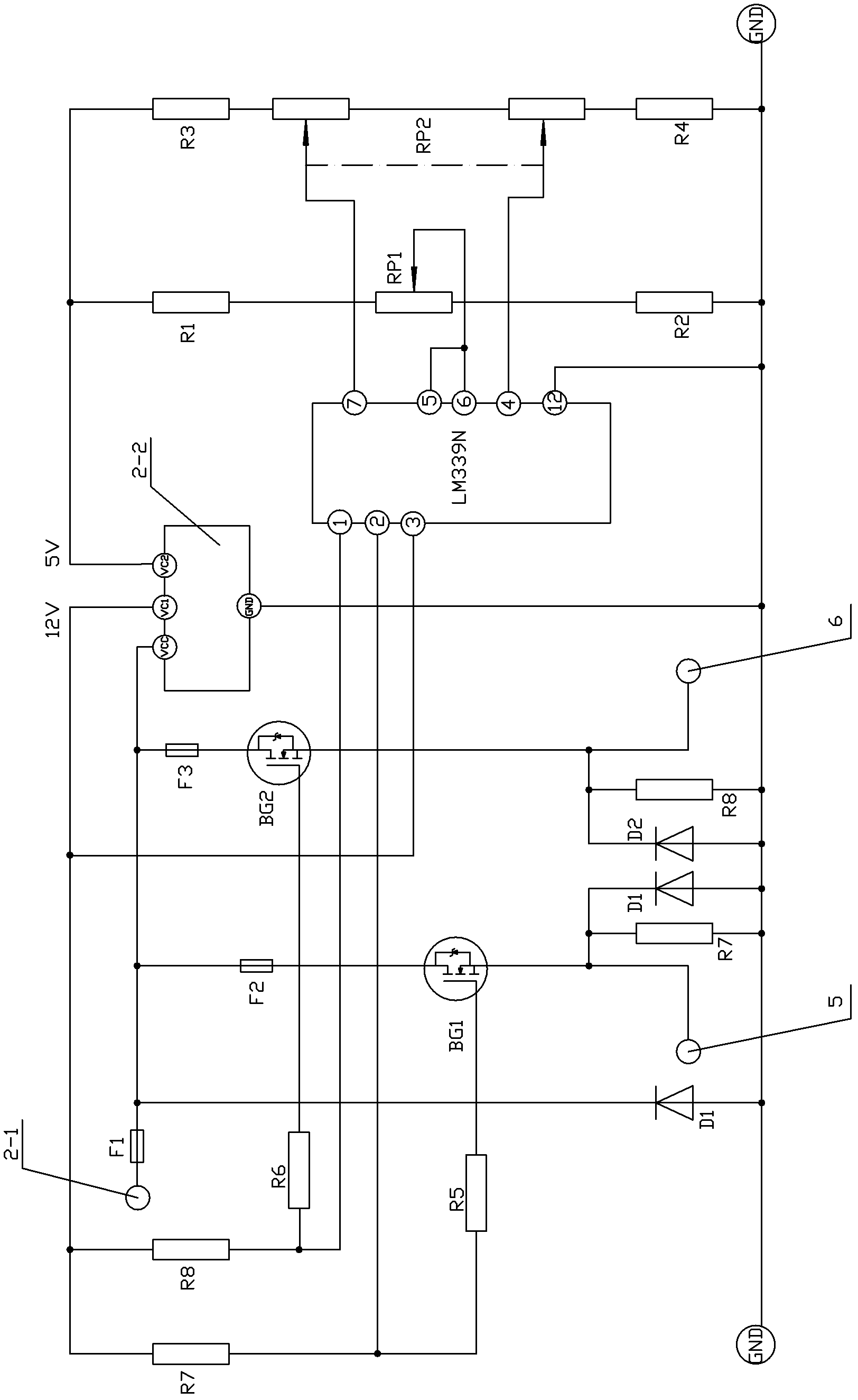 Contact-type leveling device based on comparator