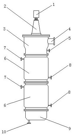A scraper type thin film evaporator and its application method