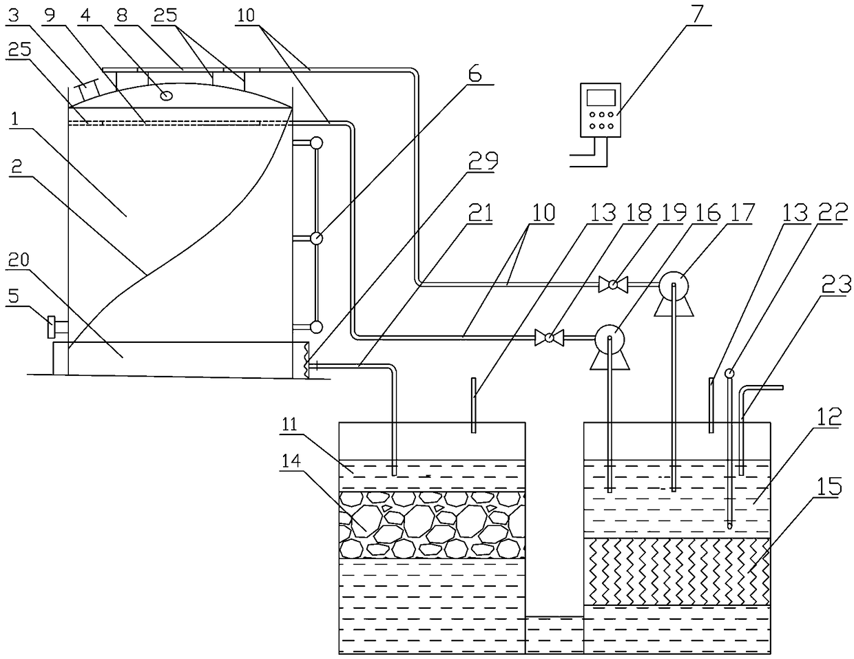 Vertical methyl alcohol storage tank explosion-proof spray system