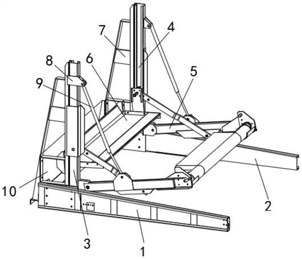 A vehicle fall prevention mechanism in a three-dimensional lifting tower warehouse and its application method