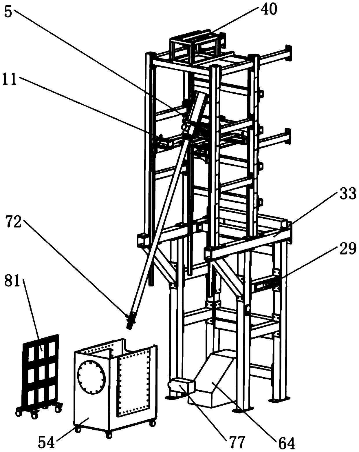 Object multi-angle high-speed water entry experiment device controlled by high-pressure gas