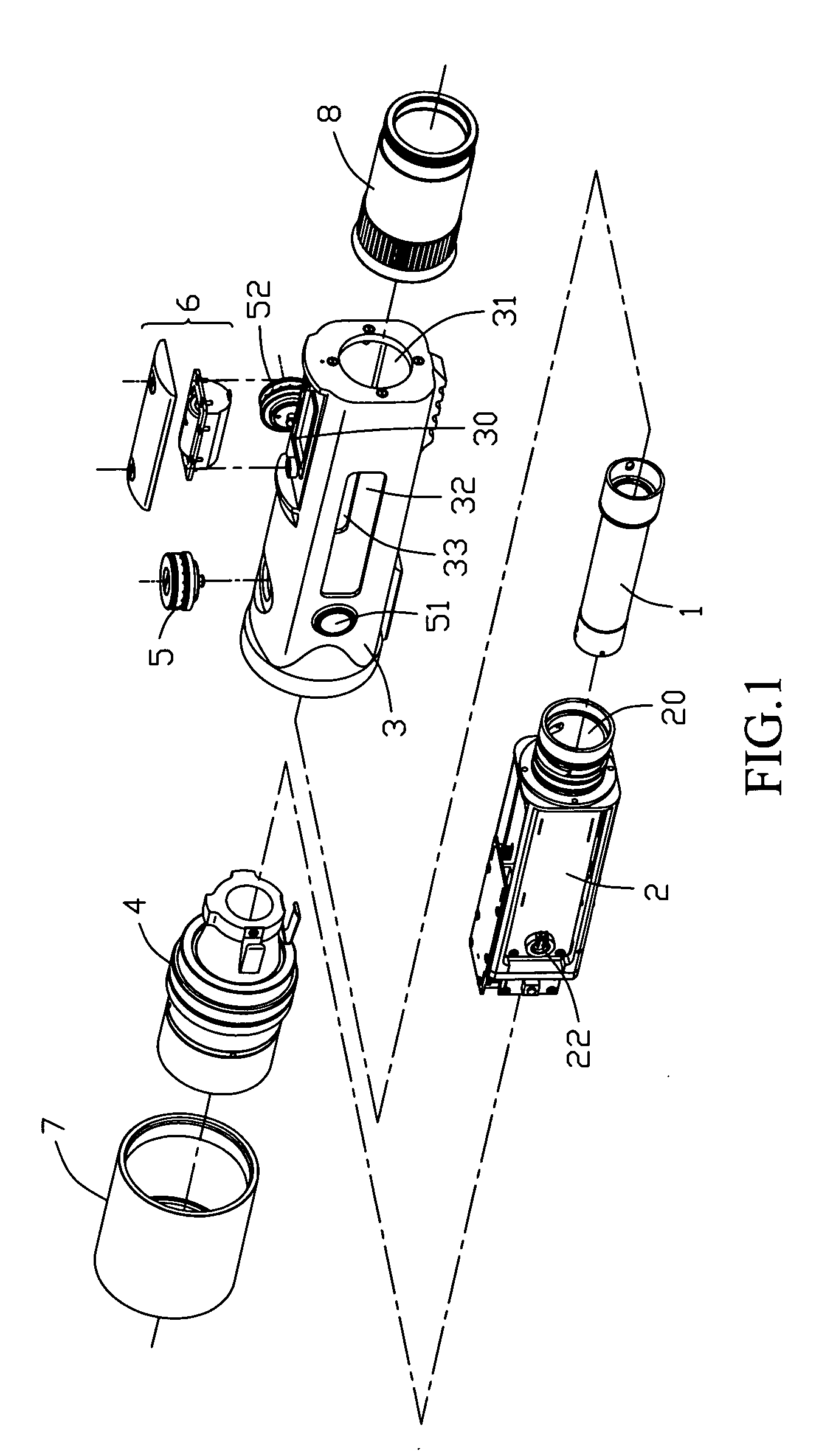 Optical sight with rangefinder and assembly method for the same