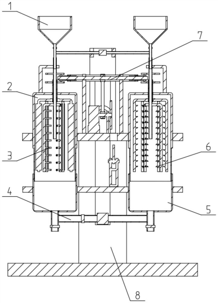 Continuous production device for producing modified asphalt with ultrahigh viscosity and toughness