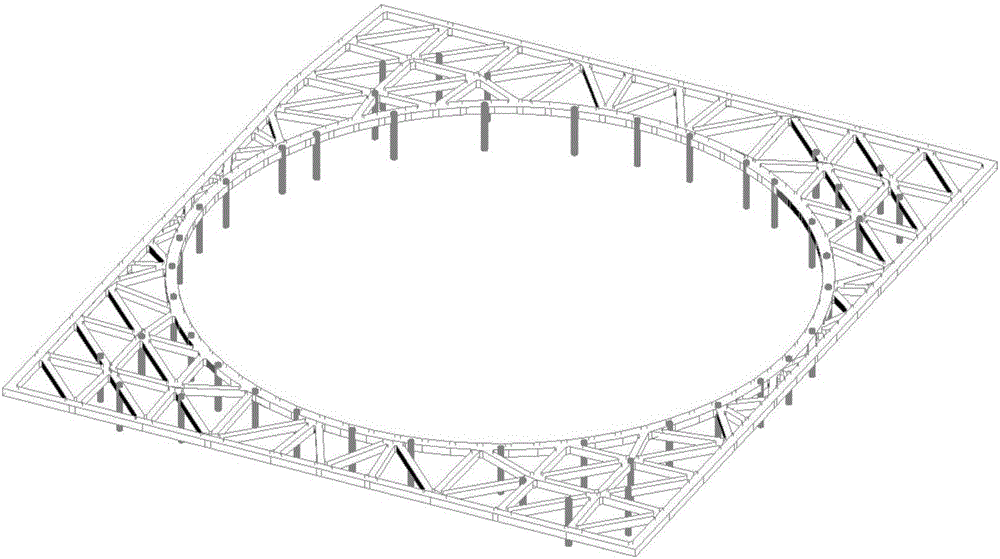 Internal bracing demolition construction method based on BIM (Building Information Modeling)