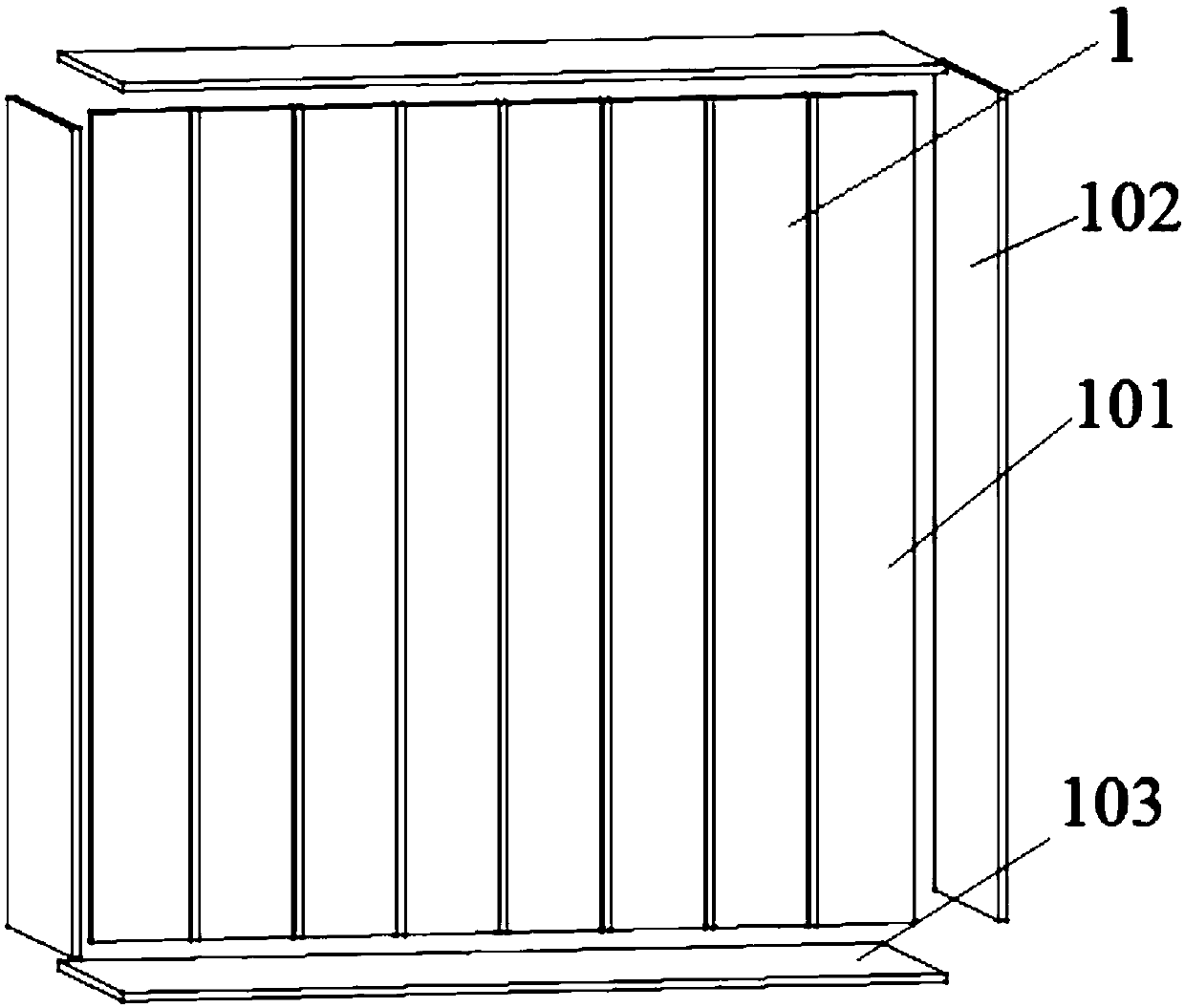 Assembly-type ribbed steel plate-shear wall