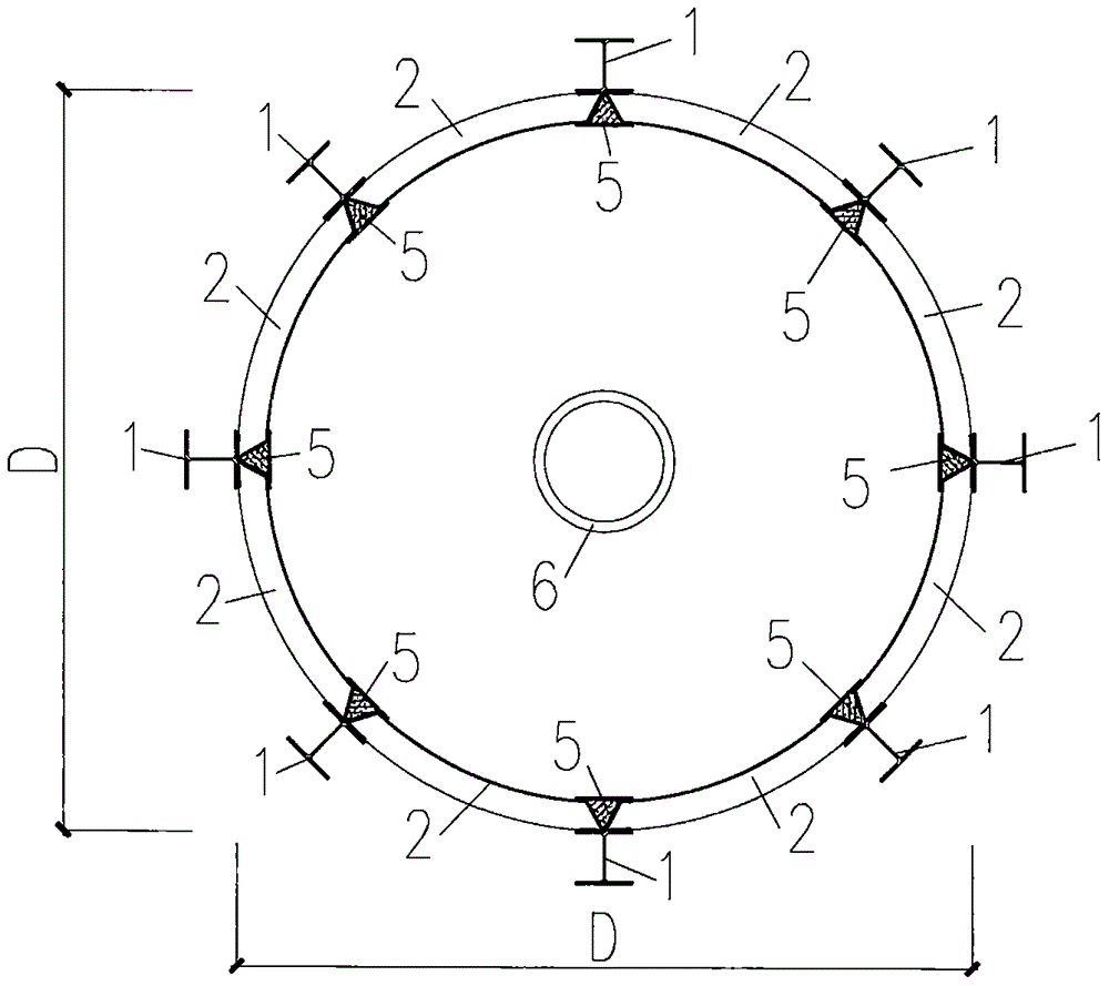 Internal steel plate assembly type circular underground granary with prefabricated caulking strips