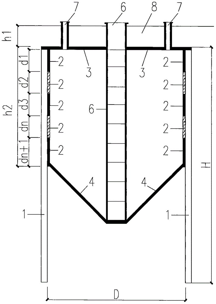 Internal steel plate assembly type circular underground granary with prefabricated caulking strips