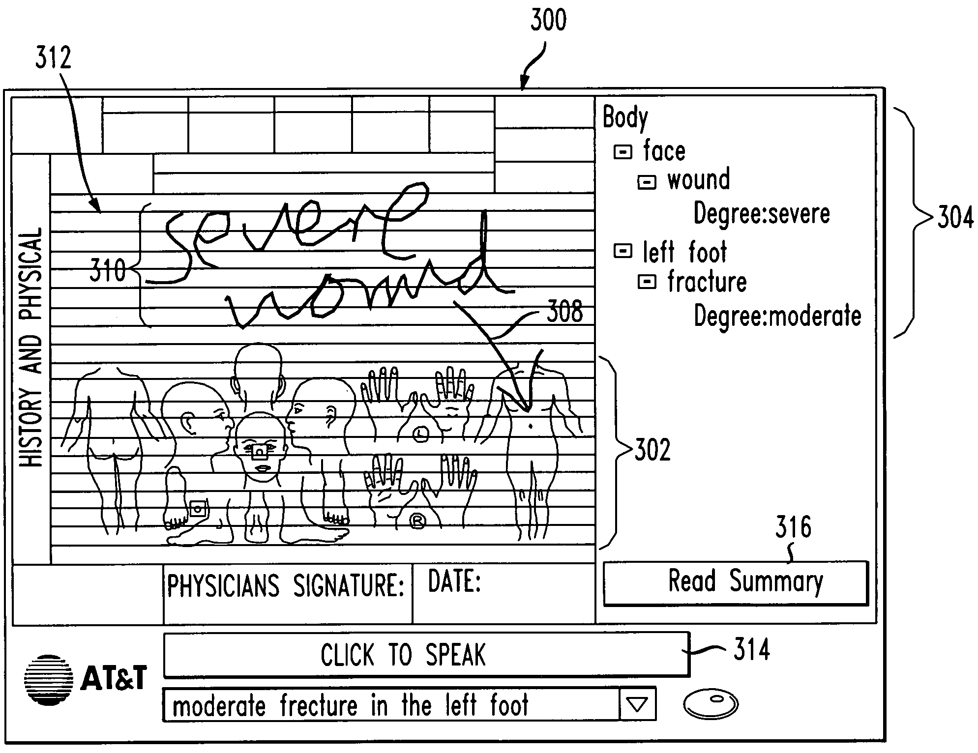 System and method for accessing and annotating electronic medical records using multi-modal interface