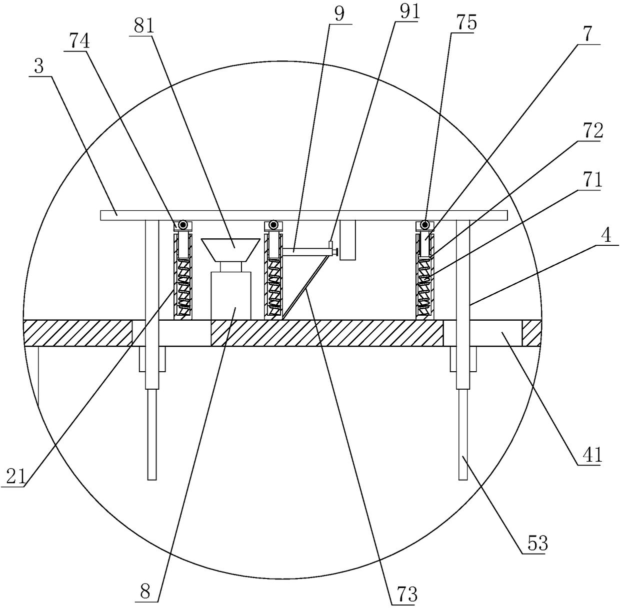 Friction sliding energy-consuming and damping device of multi-span simply supported beam