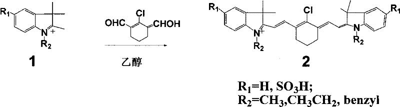 Synthetic and purifying method of near-infrared indole hepatmethine cyanine dye