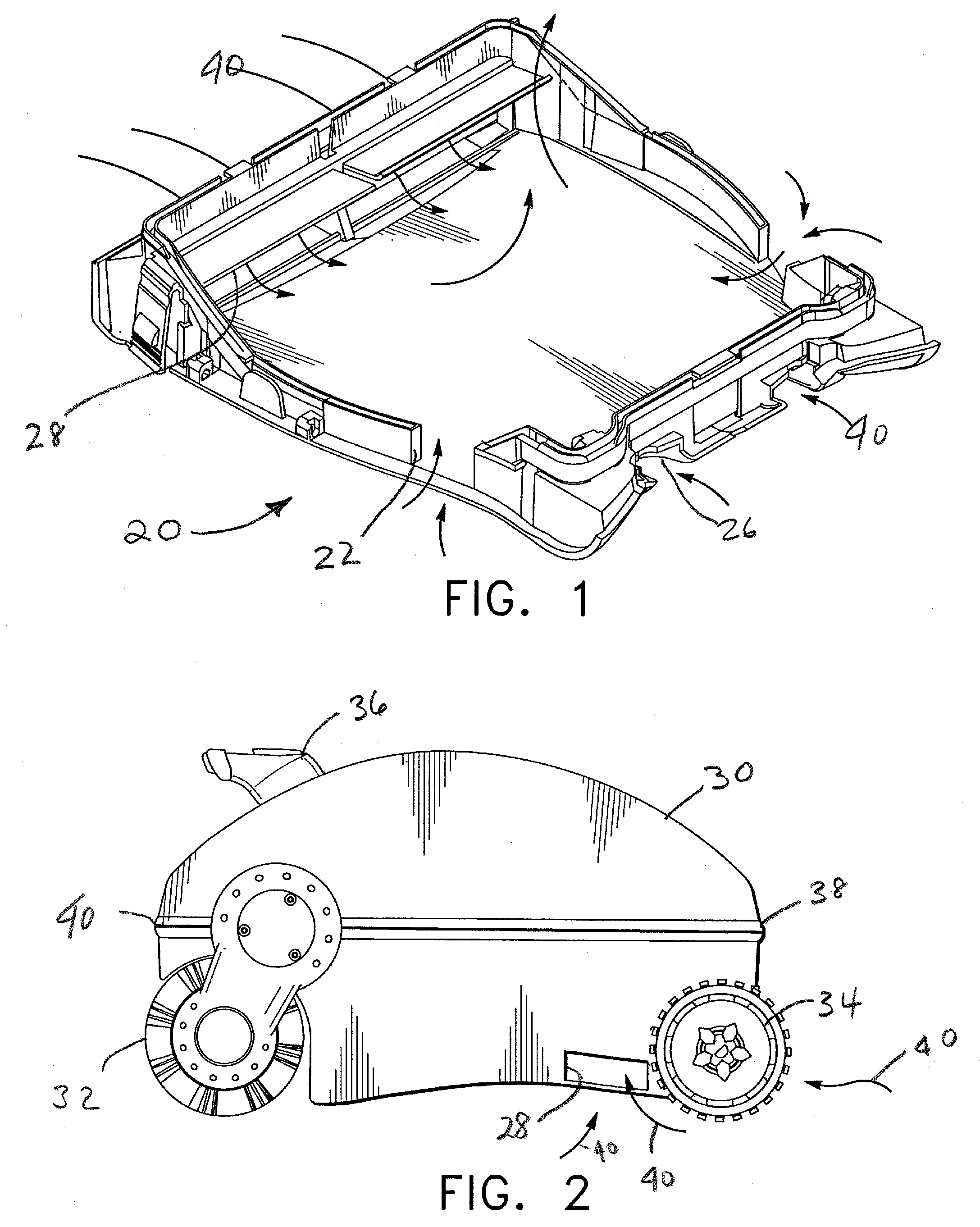 Pool cleaning vehicle having side vents and ducts