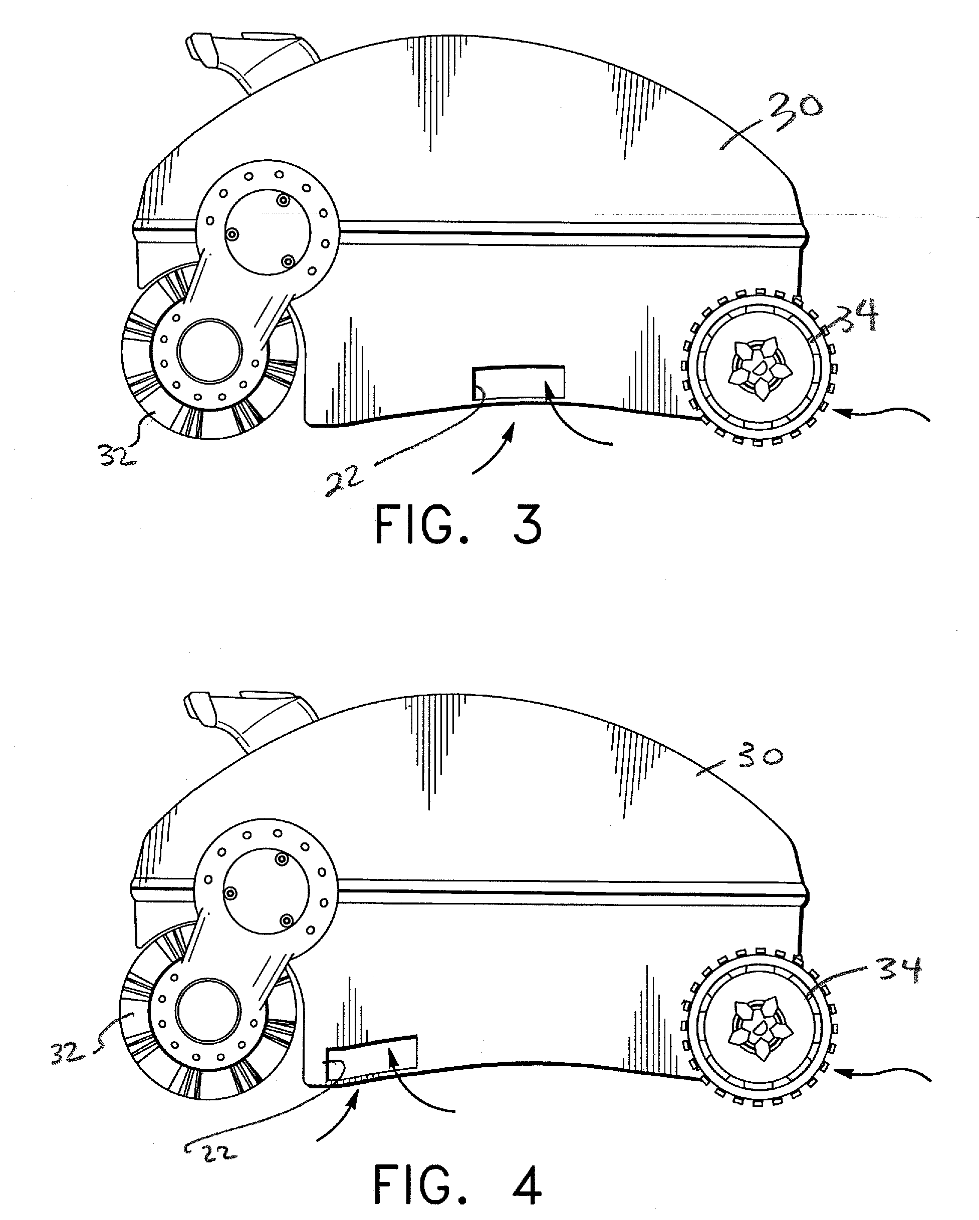 Pool cleaning vehicle having side vents and ducts