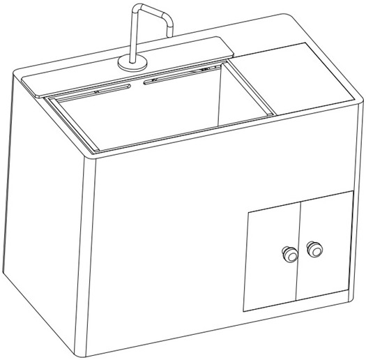 An integral kitchen sink