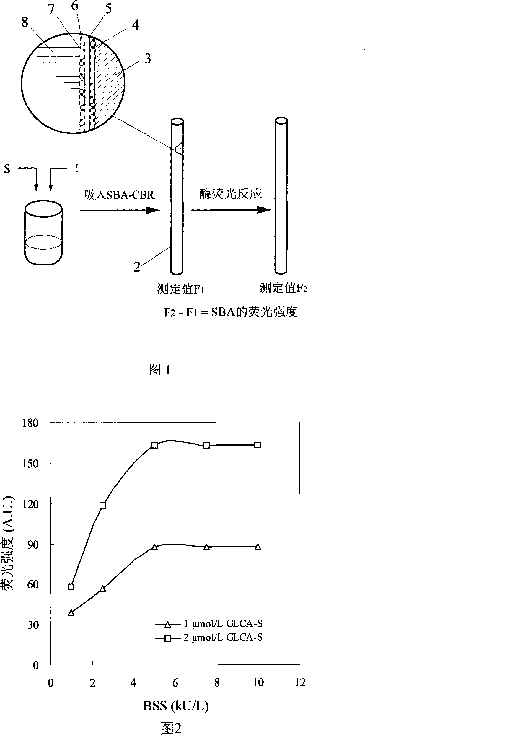 Sulfated bile acid enzyme fluorescence capillary analytical method and enzyme fluorescence quantitative reagent kit