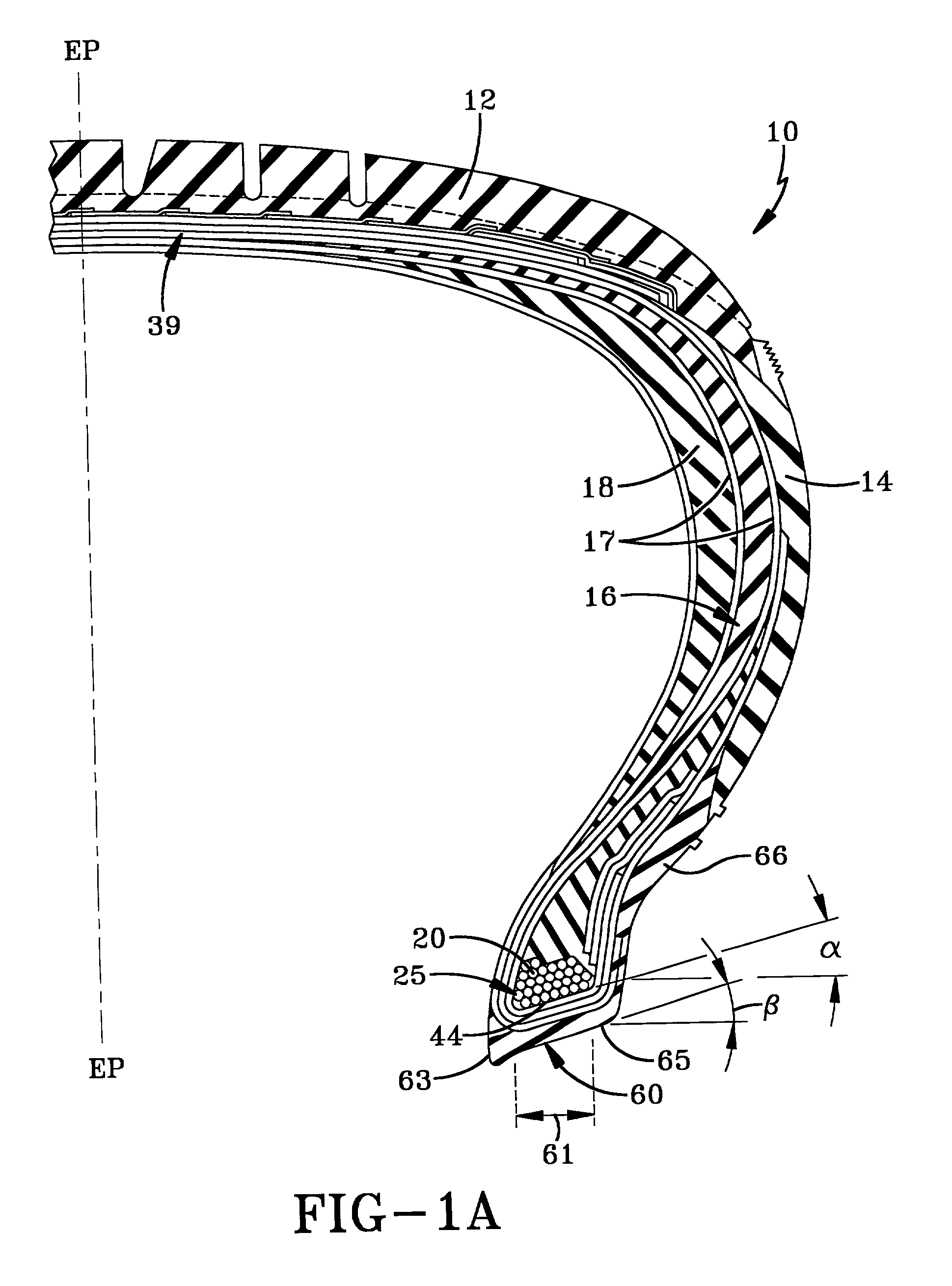 Pneumatic tire having specified bead structure