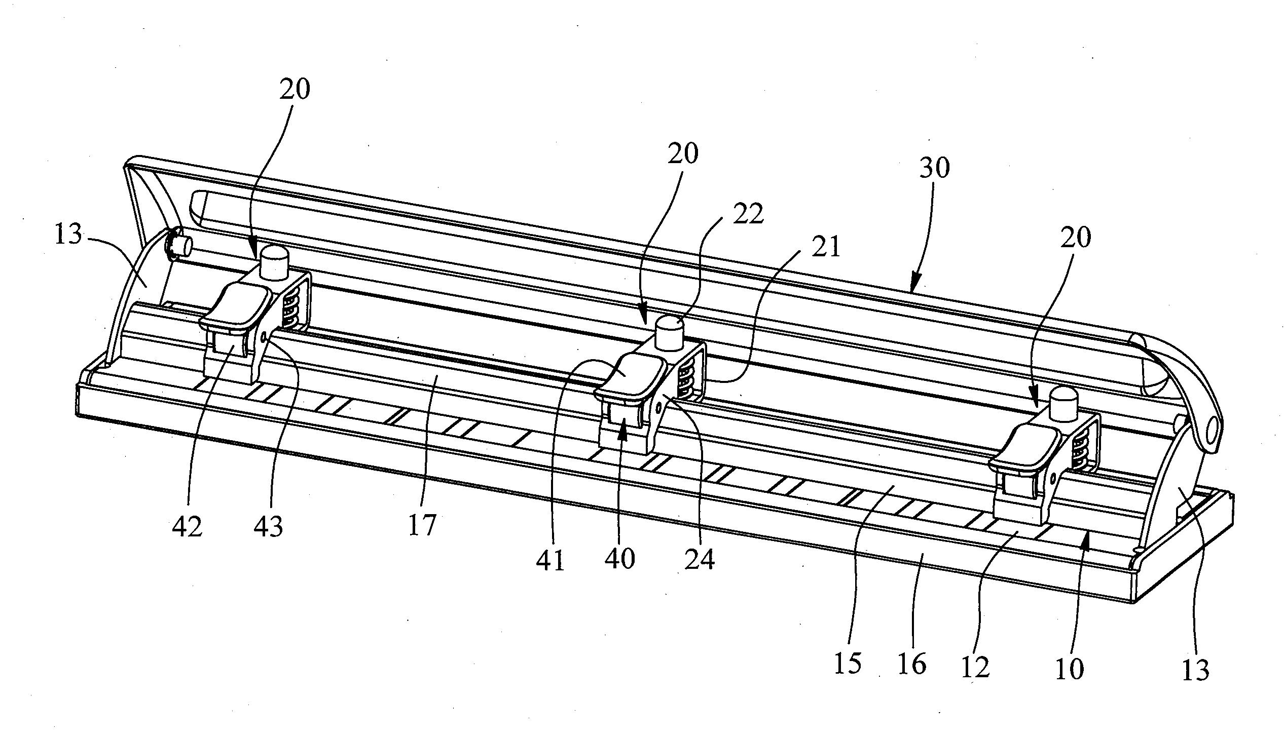 Paper punch with adjustable punch seats