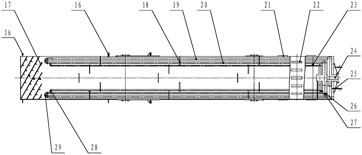 Rotary cooling furnace for semi-coke dry quenching