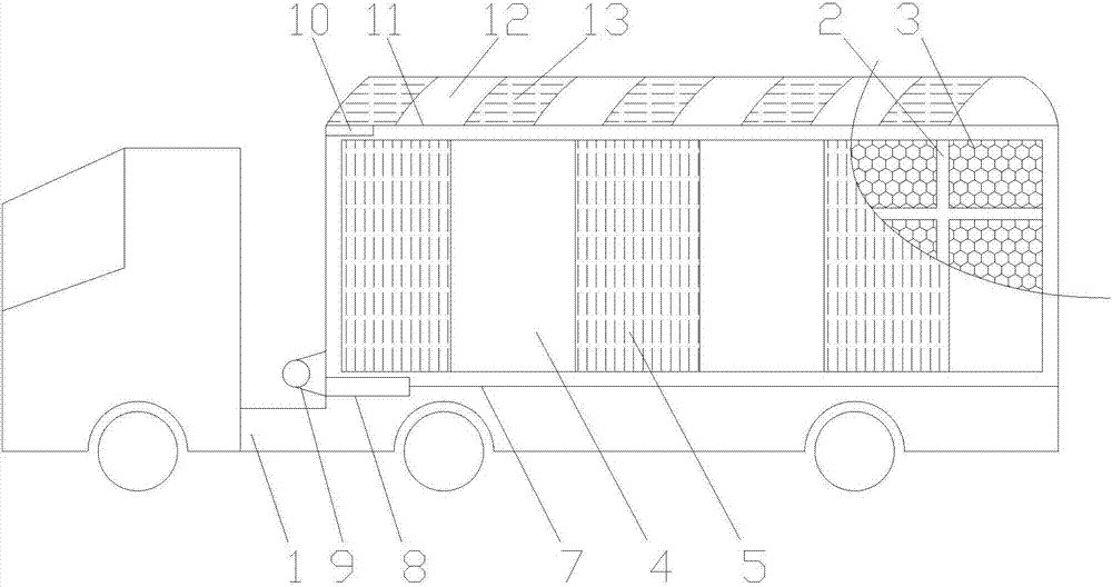 Environment-friendly semitrailer for transporting livestock