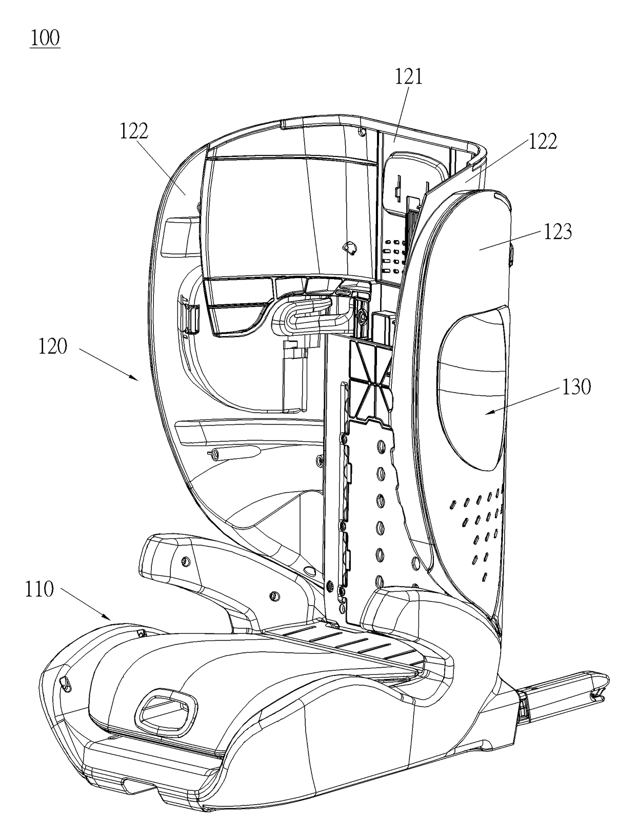 Lateral protecting mechanism and child safety seat therewith