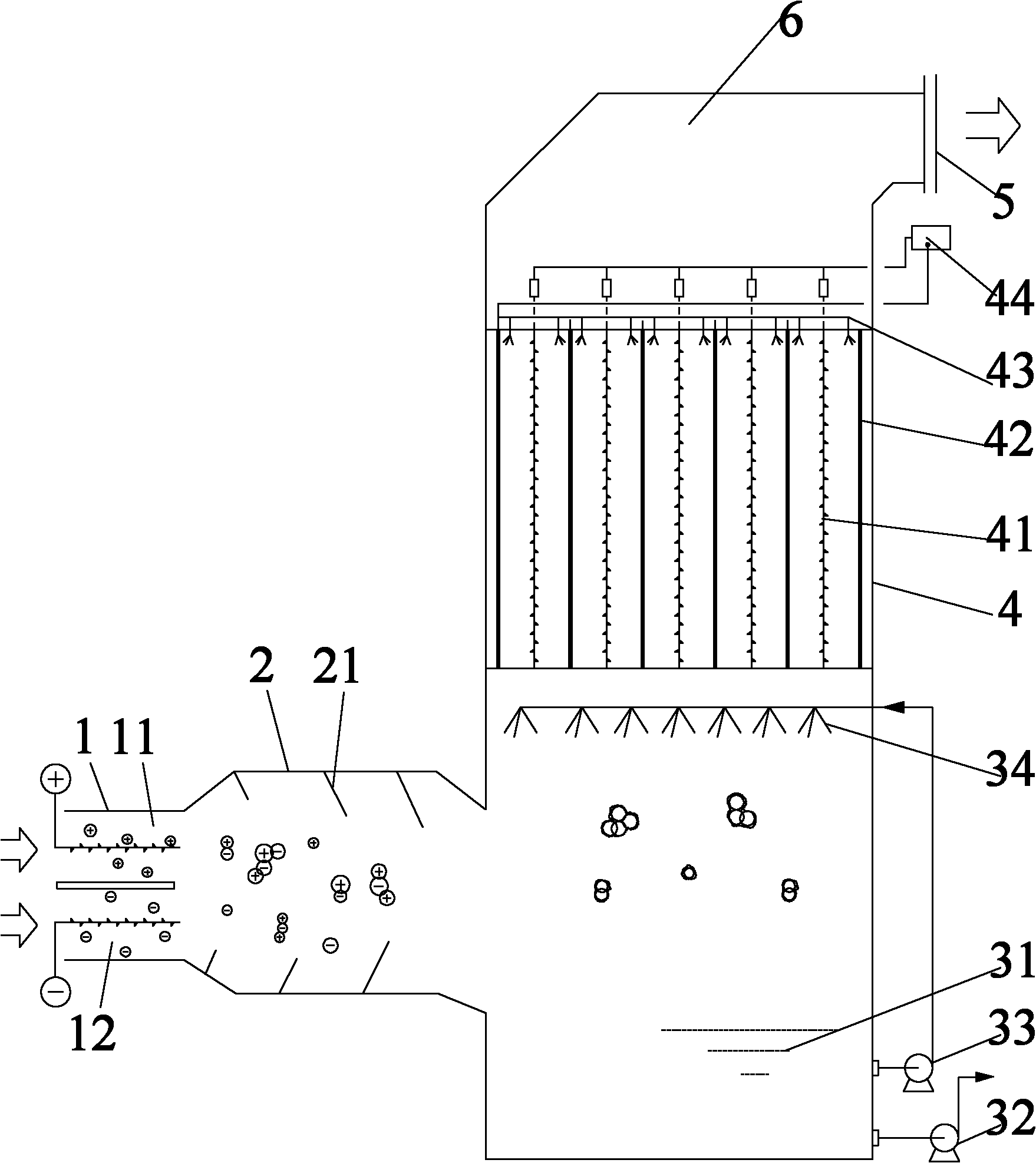 Device and method for removing PM 2.5 from smoke