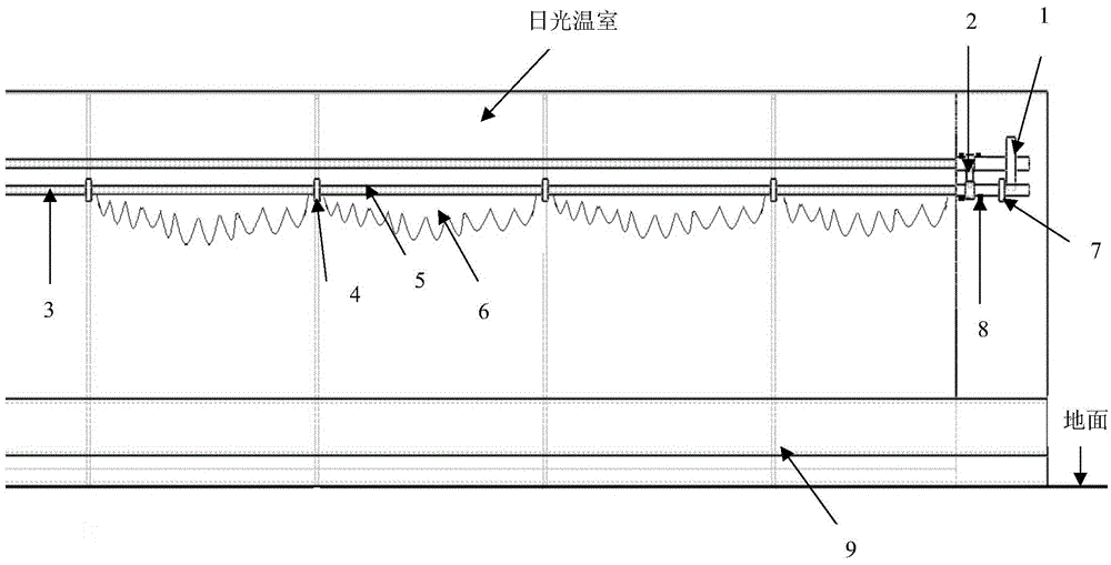 Method and device for removing dust from film in solar greenhouse