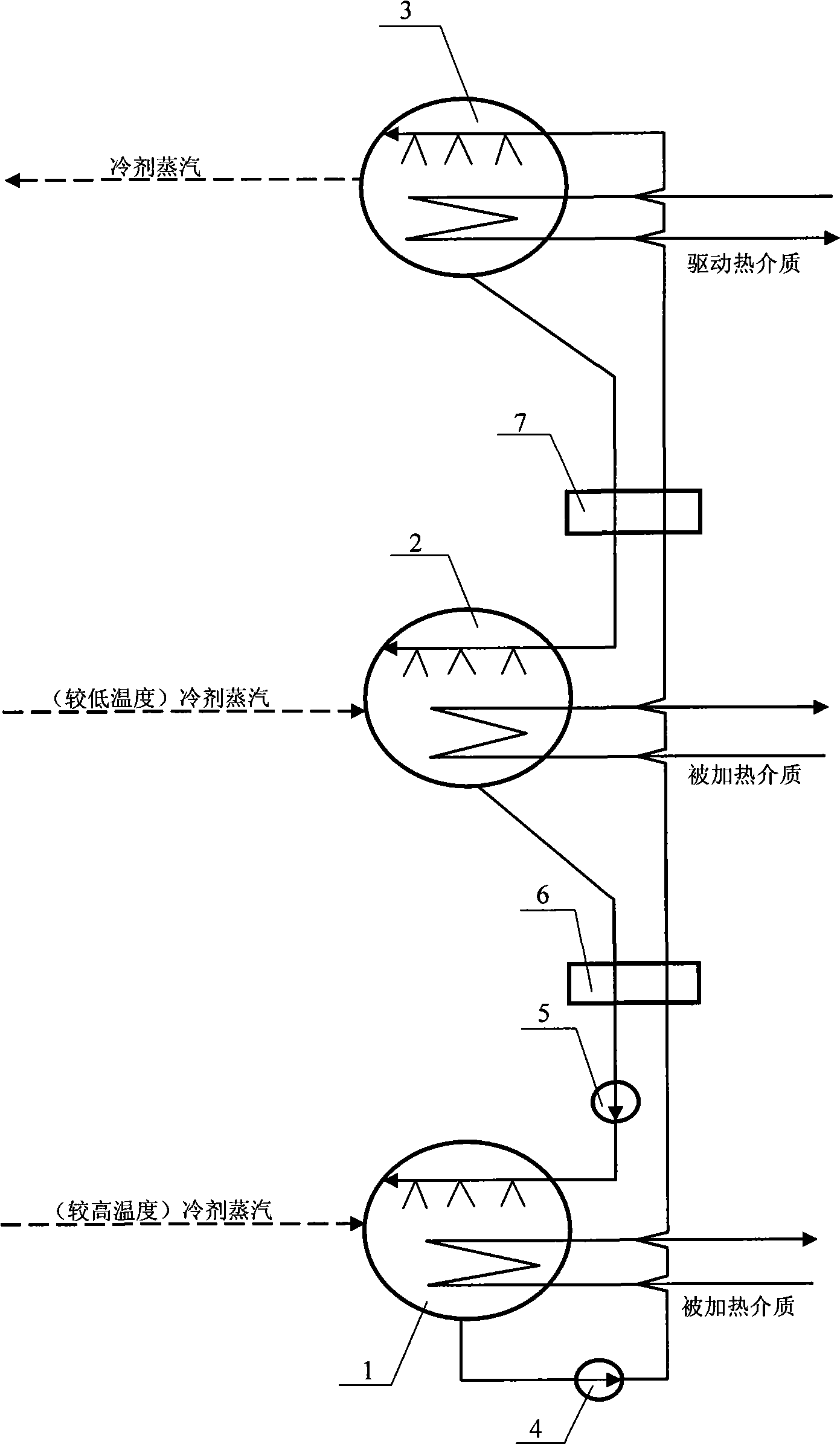 Generation-absorption-reabsorption system and absorption unit type based on system