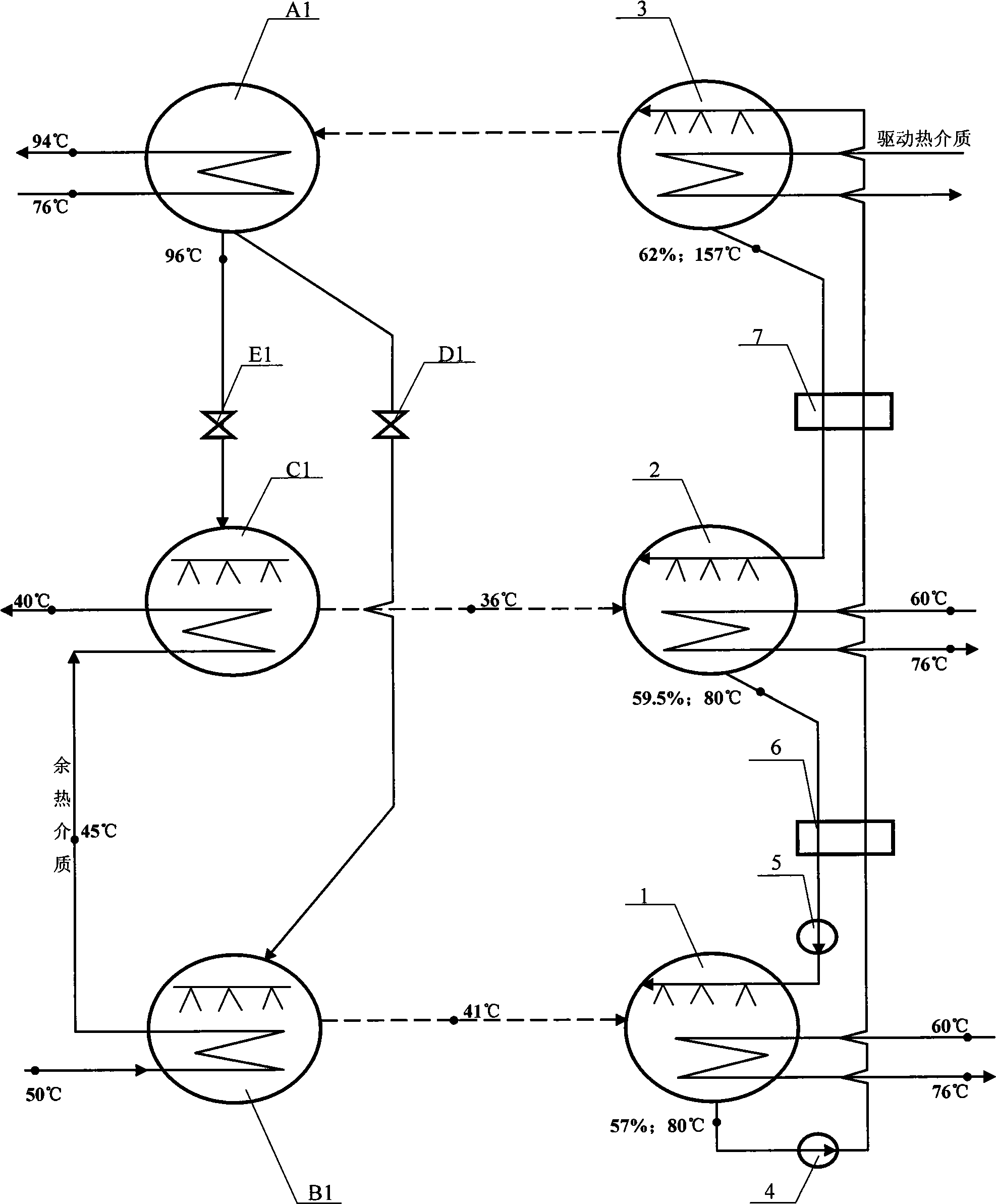 Generation-absorption-reabsorption system and absorption unit type based on system