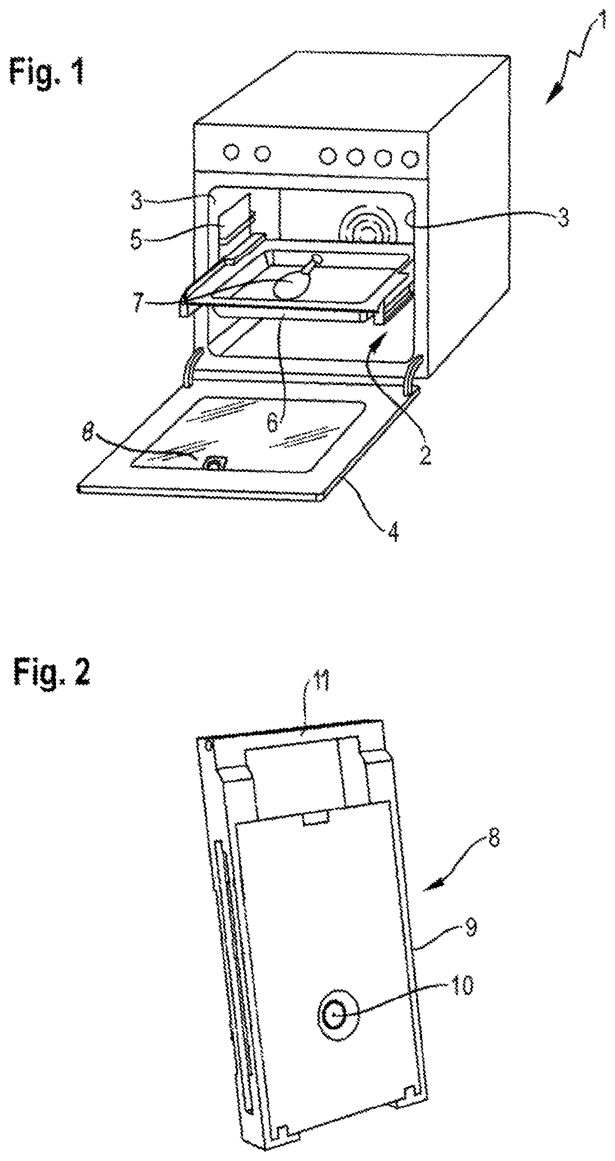 Cooking appliance comprising a receiving area for a removable sensor module