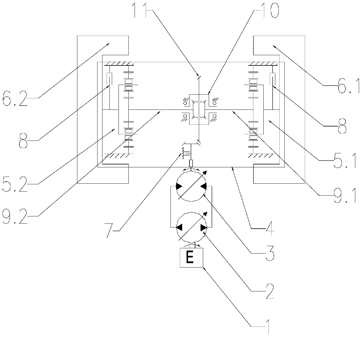 A motor grader transmission system and a motor grader